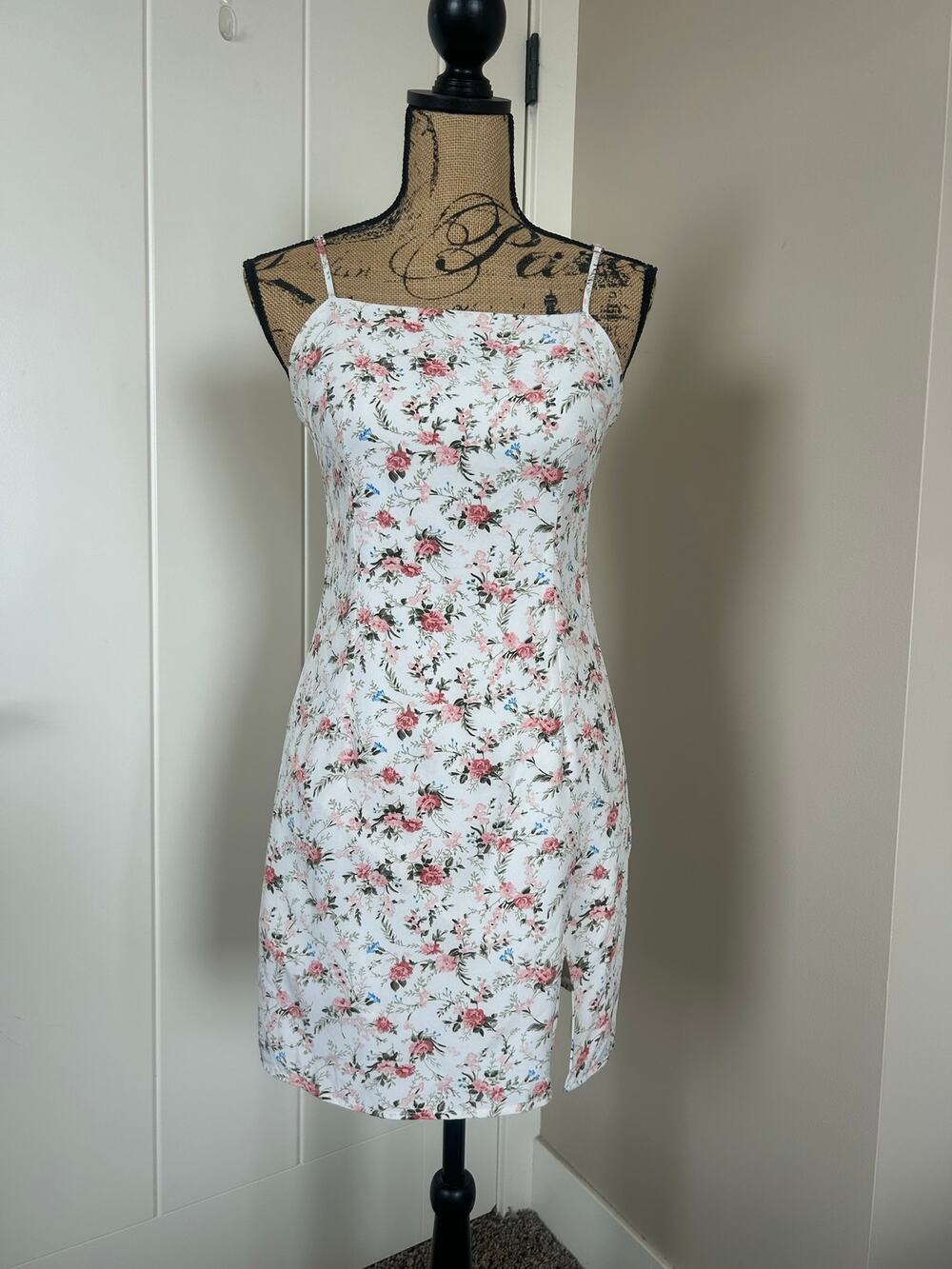 Lulus Always A Sweetheart White and Pink Floral Mini Dress Size S
